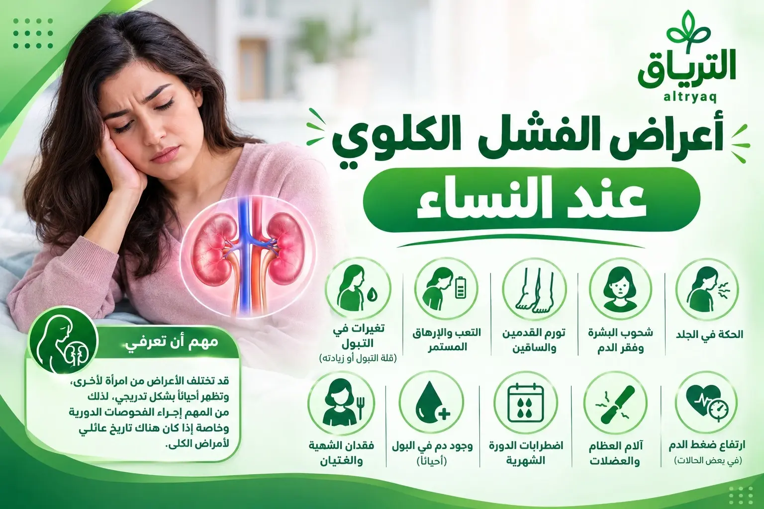 أعراض الفشل الكلوي عند النساء